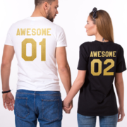 Awesome 01 Awesome 02, White/Gold, Black/Gold