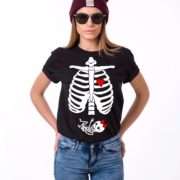 Baby Girl Maternity Shirt, Halloween Shirt, Skeleton Shirt
