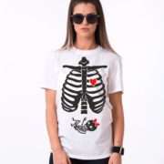 Baby Girl Maternity Shirt, Halloween Shirt, Skeleton Shirt