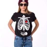 Halloween Maternity Shirt, Skeleton Shirt, Maternity Shirt