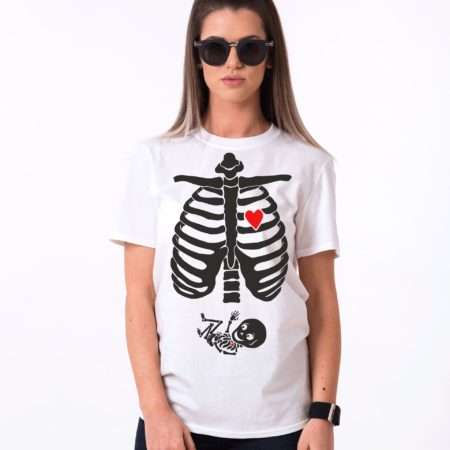 Halloween Maternity Shirt, Skeleton Shirt, Maternity Shirt