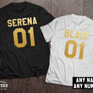 Serena Blair t-shirts, Bff shirts, Set of two matching shirts for best friends, UNISEX