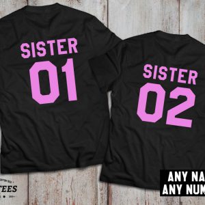 Sister shirts, Sister 01, Sister 02, Siblings shirts, UNISEX