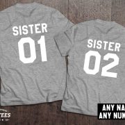 Sister shirts, Sister 01, Sister 02, Siblings shirts, UNISEX 5