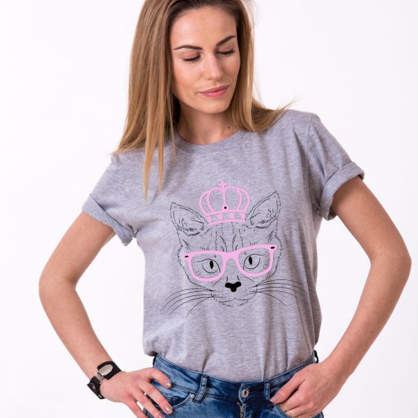 Cat Princess Shirt, Gray/Black/Pink