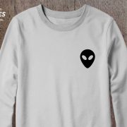Alien Sweatshirt, White/Black