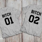 Bitch 01 Bitch 02 shirts Best Bitches Set of 2 BFF T-shirts, Best Bitches Set of 2 BFF Shirts 100% cotton Tee, UNISEX 4