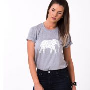 Elephant Shirt, Gray/White