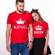 King Queen, Big Crowns, Shirts, Red/White