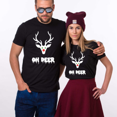 Oh deer, Oh deer Christmas shirt, Oh deer shirt, Santa shirt, Matching couple Christmas shirts, Christmas shirt, Christmas t-shirt, UNISEX