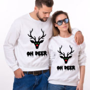 Oh deer, Oh deer Christmas sweatshirt, Oh deer sweatshirt, Matching couple Christmas sweatshirts, Christmas sweatshirt,  UNISEX 5