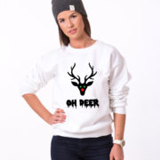 Oh deer, Oh deersweatshirt, Christmas sweatshirt, Oh deer sweatshirt,  UNISEX 4