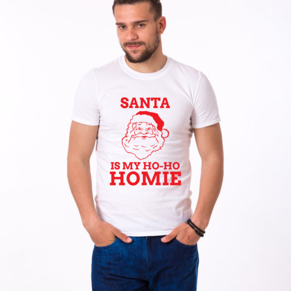 Santa is my ho ho homie shirt, Santa shirt, Christmas shirt, Christmas t-shirt, UNISEX 1