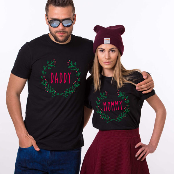 Mommy daddy baby Christmas matching shirts for the whole family, Custom name, UNISEX 1