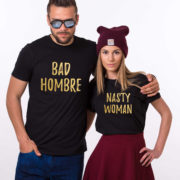 Bad Hombre Nasty Woman, Black/Gold
