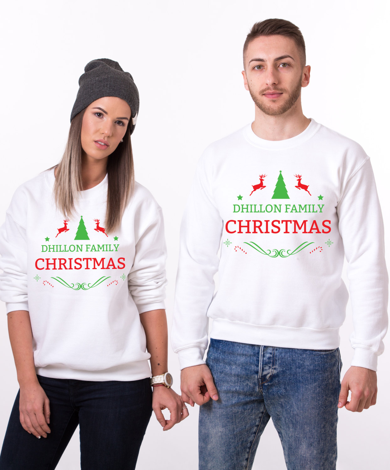 CUSTOM Name Matching Family Christmas Sweatshirts - Awesome Matching ...