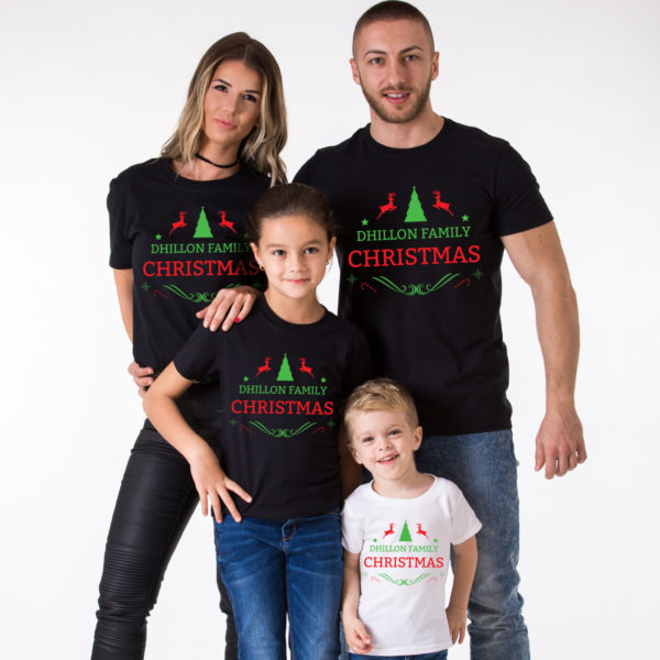 CUSTOM name set of 3 family matching Christmas shirts, matching family Christmas shirts, matching Christmas outfits,family Christmas pajamas 3
