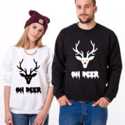 Oh deer, Oh deer Christmas sweatshirt, Oh deer sweatshirt, Matching couple Christmas sweatshirts, Christmas sweatshirt,  UNISEX 4