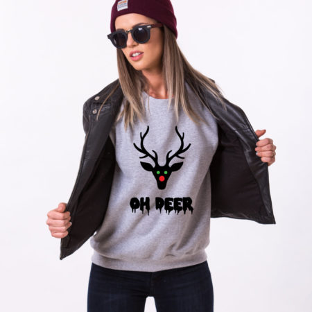 Oh deer, Oh deersweatshirt, Christmas sweatshirt, Oh deer sweatshirt,  UNISEX
