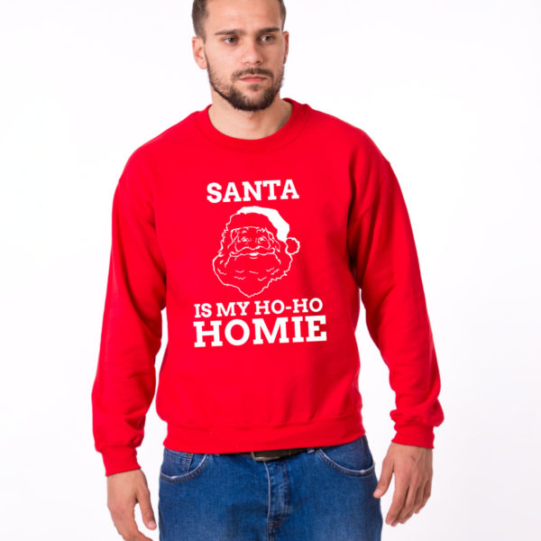 Santa is my ho ho homie sweatshirt, Santa sweatshirt, Christmas sweatshirt, Christmas sweater, UNISEX 1