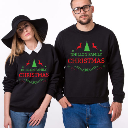Custom name Christmas family sweatshirt, Ugly Christmas sweater, Family matching sweaters, UNISEX