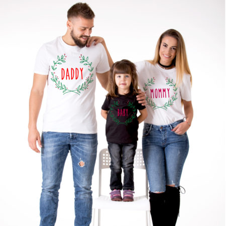 Christmas shirt, Mommy daddy baby Christmas matching shirts for the whole family, Custom name, UNISEX
