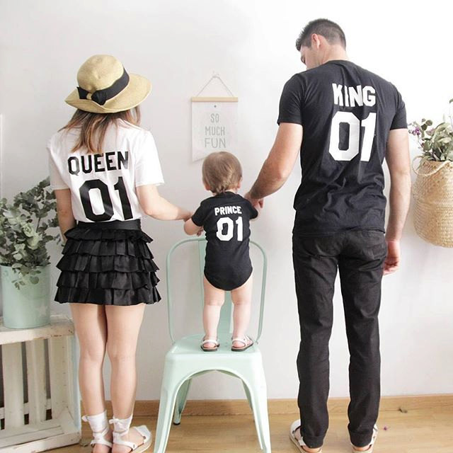 King Queen Prince, Matching Family Shirts, Unisex