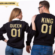 King Queen 01 Sweatshirts, Black/Gold