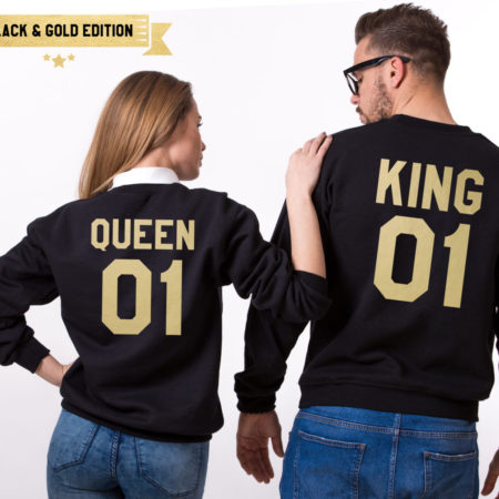 King Queen 01 Sweatshirts, Matching Couples Sweatshirts