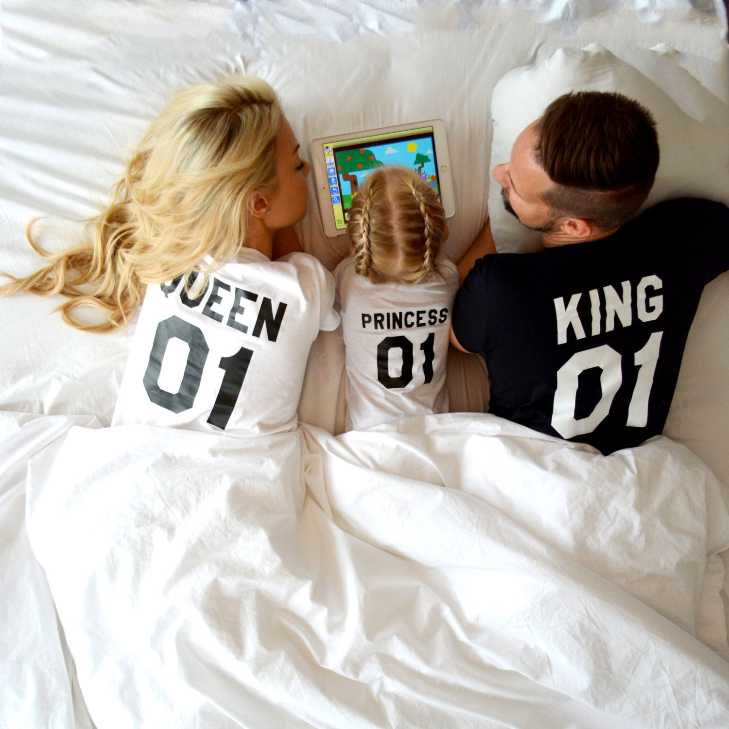 King Queen Prince, Matching Family Shirts, Unisex