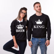 King Queen Sweatshirts, Black/White