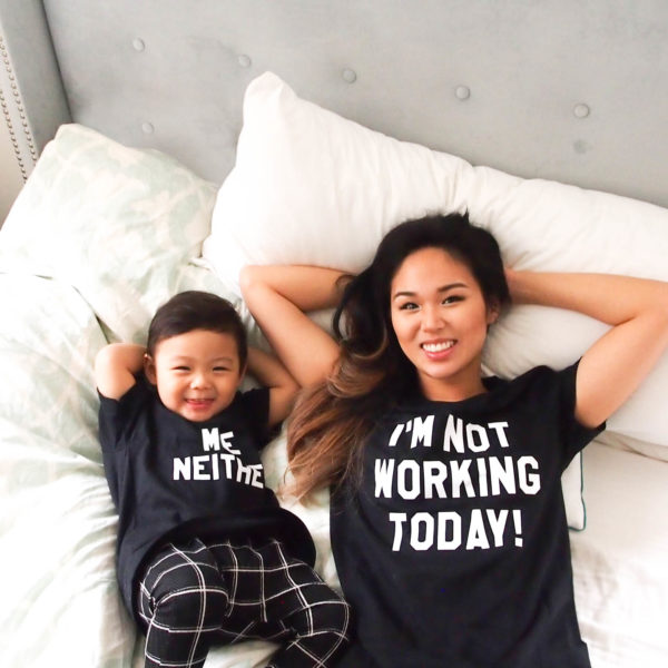 I’m not working today, Me Neither, Mommy and Baby Shirts