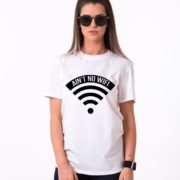 Ain’t No Wifi Shirt, White/Black