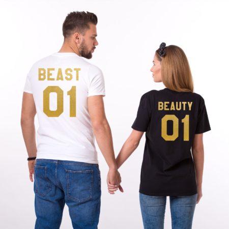 Beauty 01 and Beast 01 Matching Couples Shirts