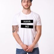 Haha No Shirt, White/Black – 1