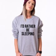 I’d Rather Be Sleeping Sweatshirt, Gray/Black