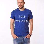 I Hate Mondays Shirt, Blue/White