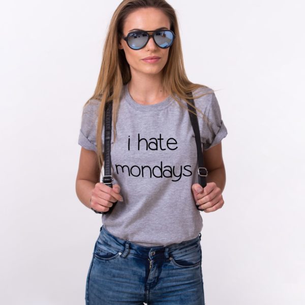 I Hate Mondays Shirt, Gray/Black – 1
