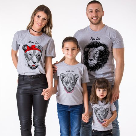 Papa Lion, Mama Lion, Little lion, Baby lion, Lion Shirts, Family Shirts