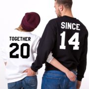 Together Since, Sweatshirt, Black/White, White/Black