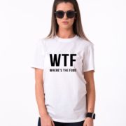 WTF Where’s The Food Shirt, White/Black