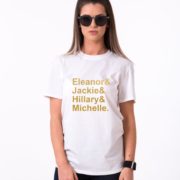 Eleanor&Jackie&Hillary&Michelle, White/Gold