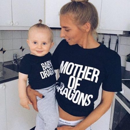 Mother of Dragons, Baby Dragon, Black/White
