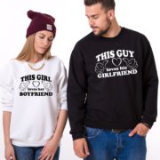 Couple Sweatshirt Set, This Guy Loves his Girlfriend, Loves her Boyfriend
