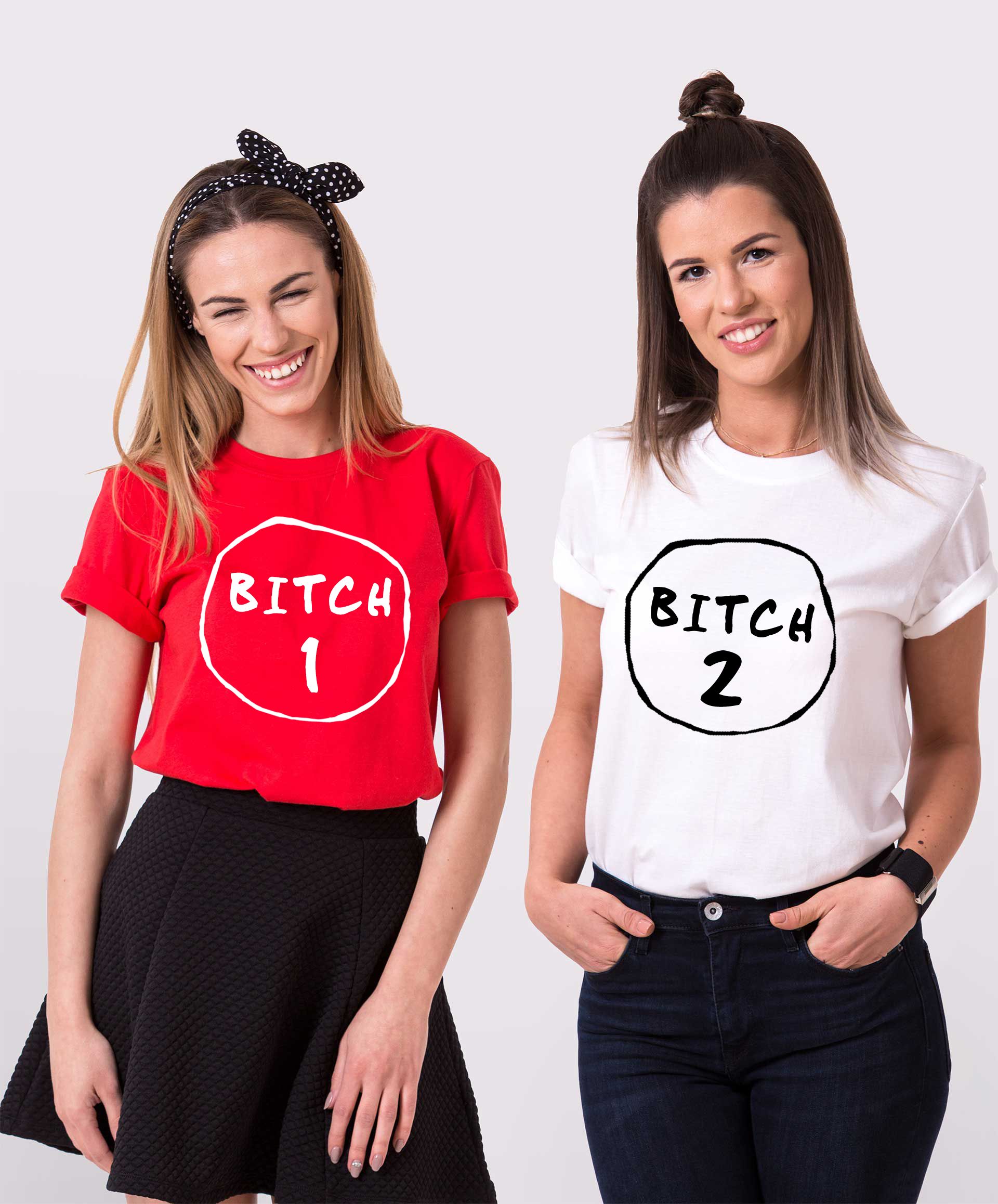 Springe Ryg, ryg, ryg del brugt Bitch Shirt, Bitch 1, Bitch 2, Matching Best Friends Shirts
