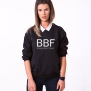 Blond Best Friend, Sweatshirt, Black/White