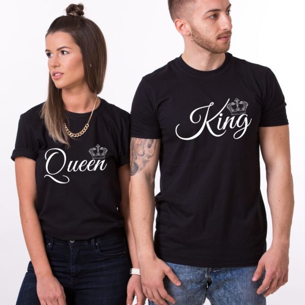 King, Queen, Small Crowns, Black/White