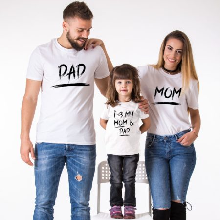 Matching Mom Dad Kid Shirts, Mom, Dad, I