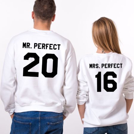 Matching Sweatshirts, Mr. Perfect 20, Mrs. Perfect 16