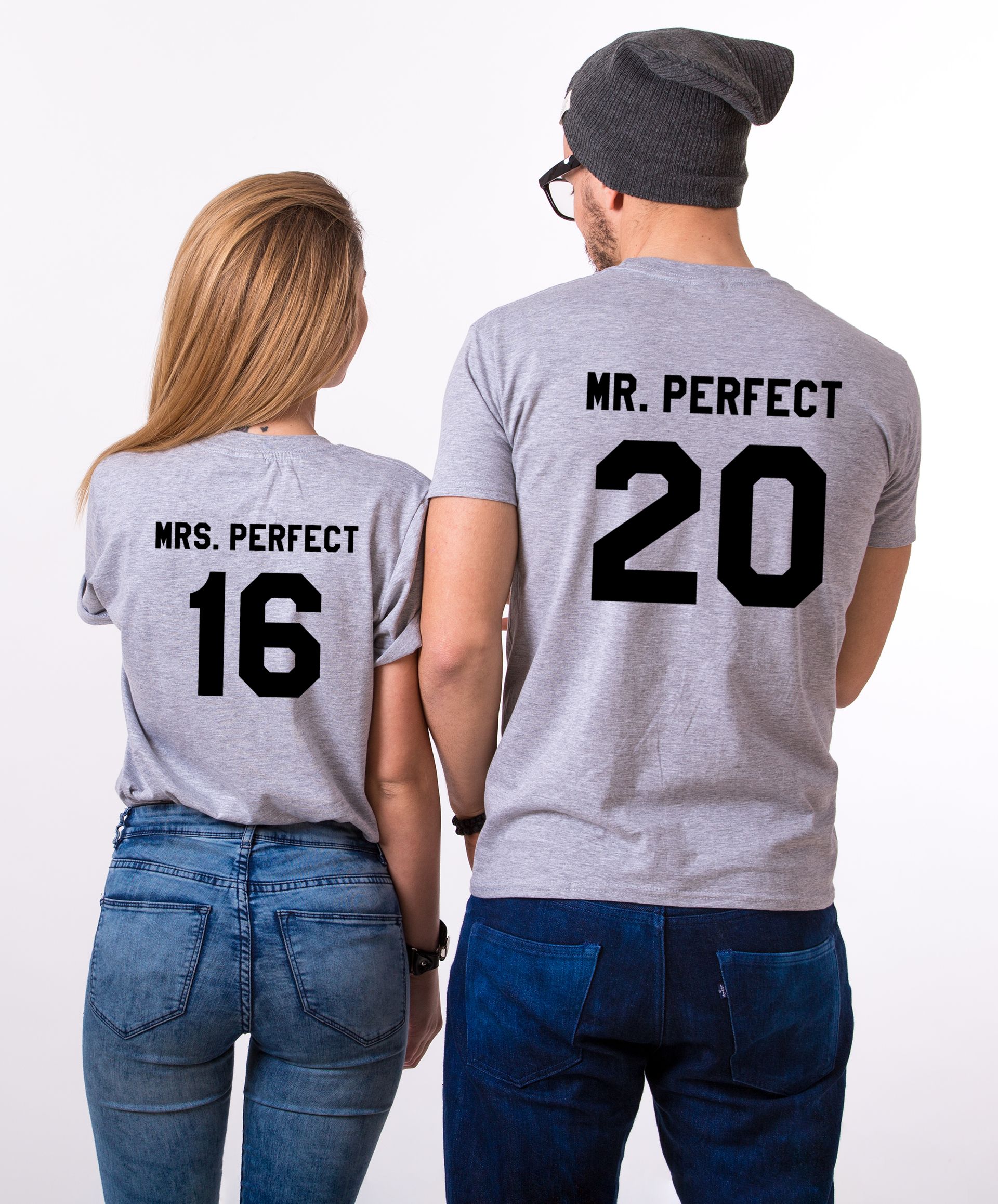 Mr MRS Perfect Couple T-SHIRT (Frosty White) - Gypsy Street